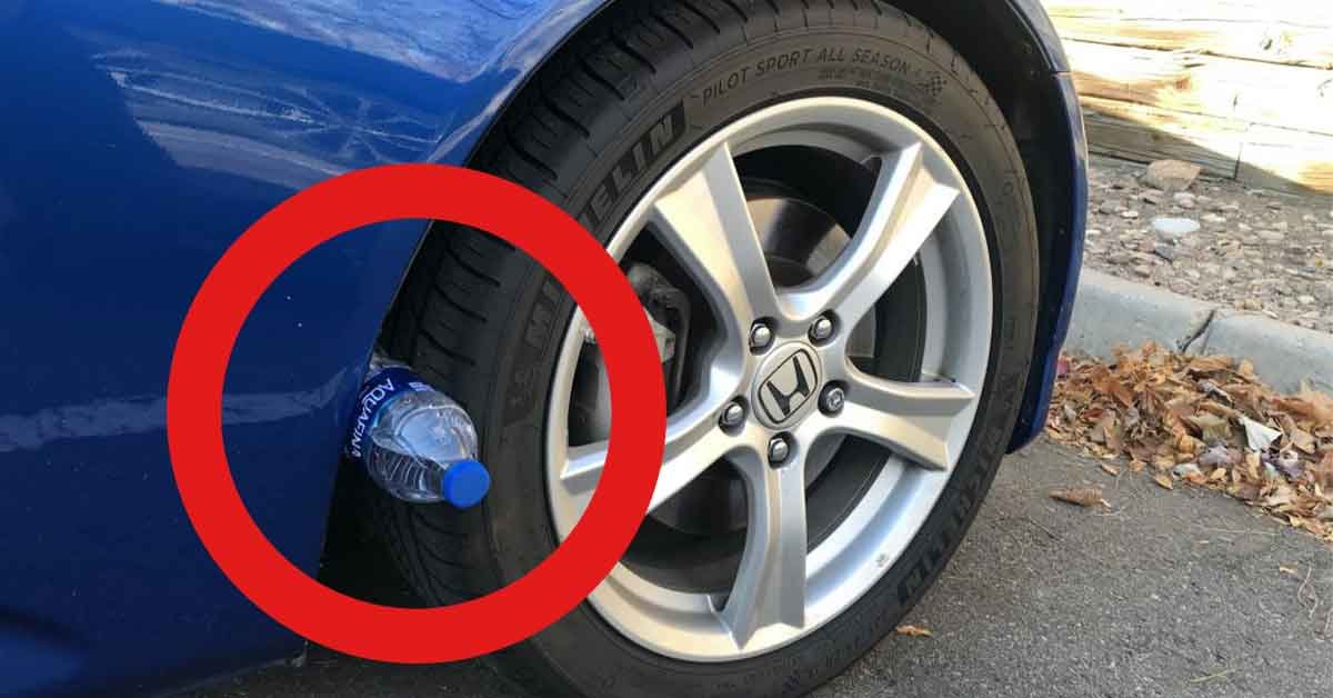 why-it-s-bad-to-see-plastic-bottle-on-car-tire-when-parked